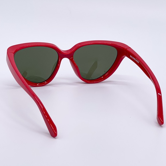 NEW BALENCIAGA BB0149S 004 RED CAT EYE SUNGLASSES - Picture 6 of 12
